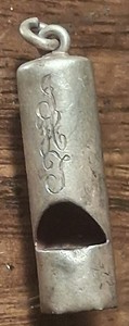 Antique Engraved Metropolitan Police  Bobby Whistle 49