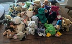 Lot of 26 Vintage Ty Beanie Babies Collection Assorted Animals & Bears with Tags