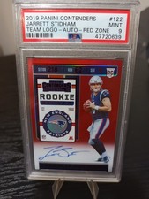 2019 CONTENDERS JARRETT STIDHAM ROOKIE On-Card Autograph Team Logo PSA 9 !. rookie card picture