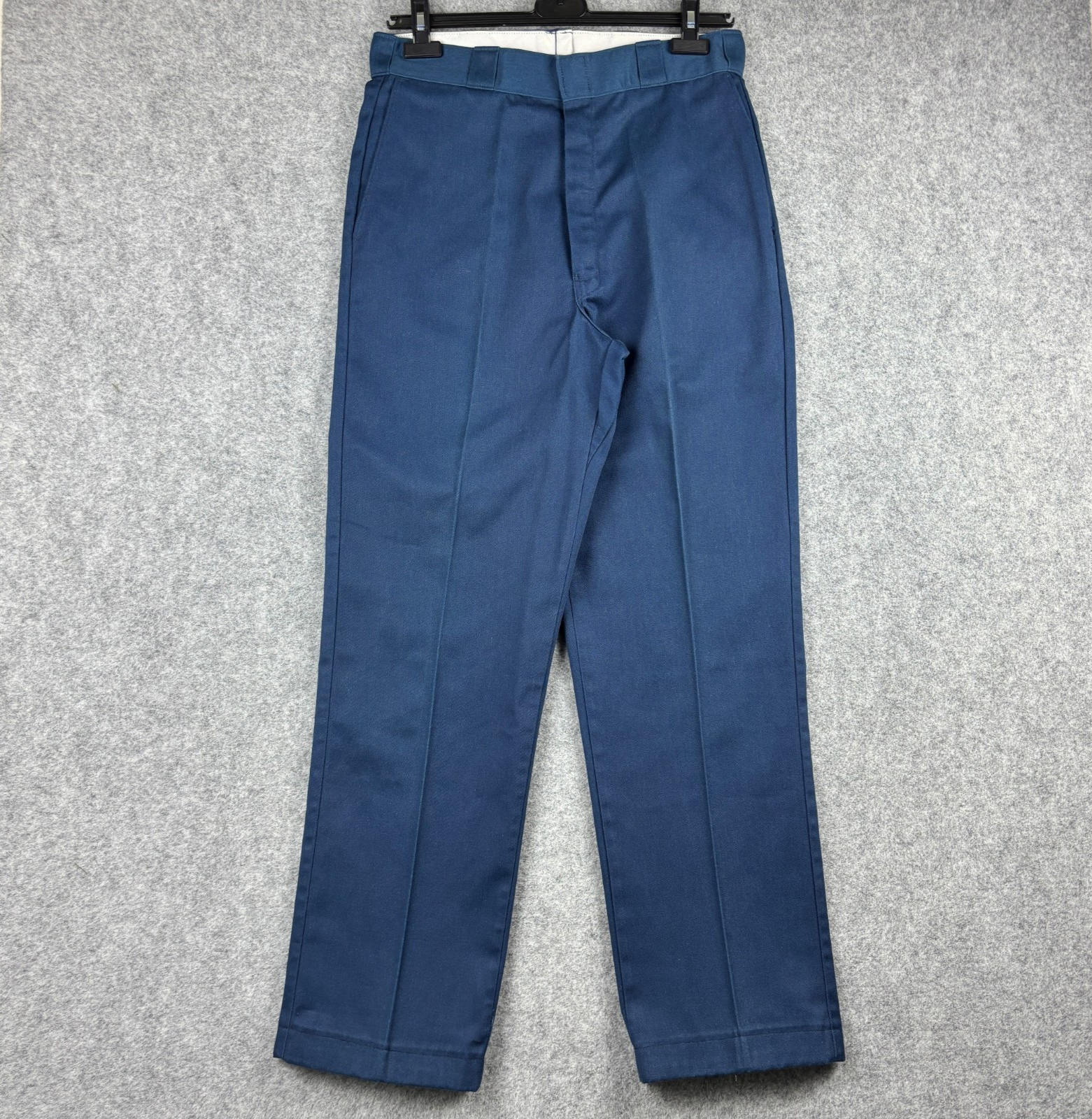 VTG Dickies Pleated Trousers Mens W34 L34 Straight Leg Uniform Workwear Blue