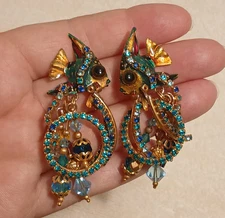 Lunch at The Ritz "Ocean Blue Loop" post earrings