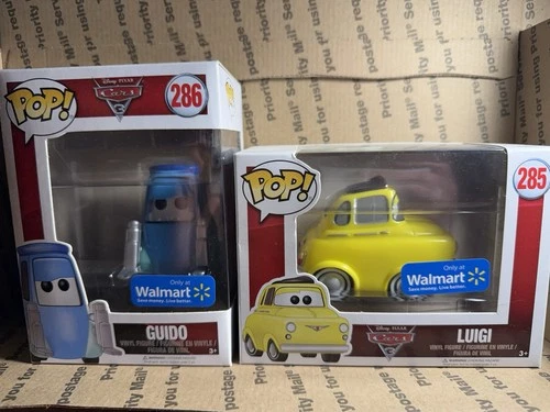 Pixar Cars 3 Guido And Luigi Walmart Exclusive Funko Pop 285 And 286