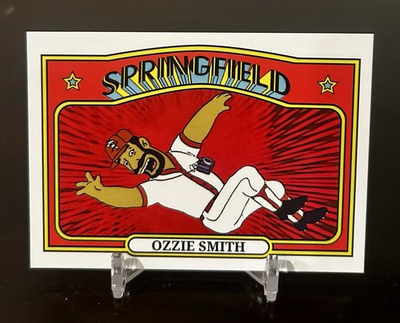 #ad Ozzie Smith Simpsons Springfield Isotopes HD Quality Custom Baseball Card $3.99