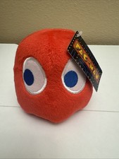 NEW Pac Man Blinky Small Plush 4" Red Ghost Bandai Namco Video Arcade Game