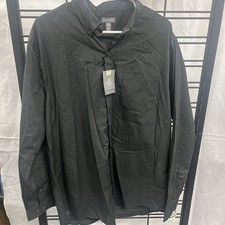 Van Heusen Shirt Mens Large 16-16.5 Gray Button Up Classic Fit Easy Care NWT