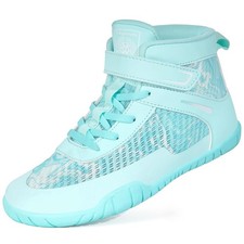 Boys Girls Wrestling Shoes Kids Boxing Shoes Minimalist Fitness Footwear Gree...