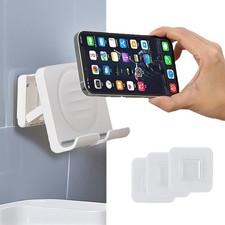 Shower Pe Holder, Wall Mount Cellpe Stand with Adhesive Pads,