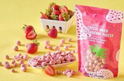 Trader Joe's Freeze Dried Strawberry Pieces Yogurt Candy Coating