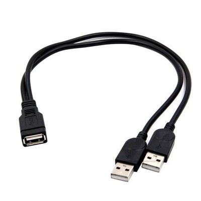 USB 2.0 A Buchse 1 auf 2 Dual USB A Stecker Y Splitter Hub Adapterkabel