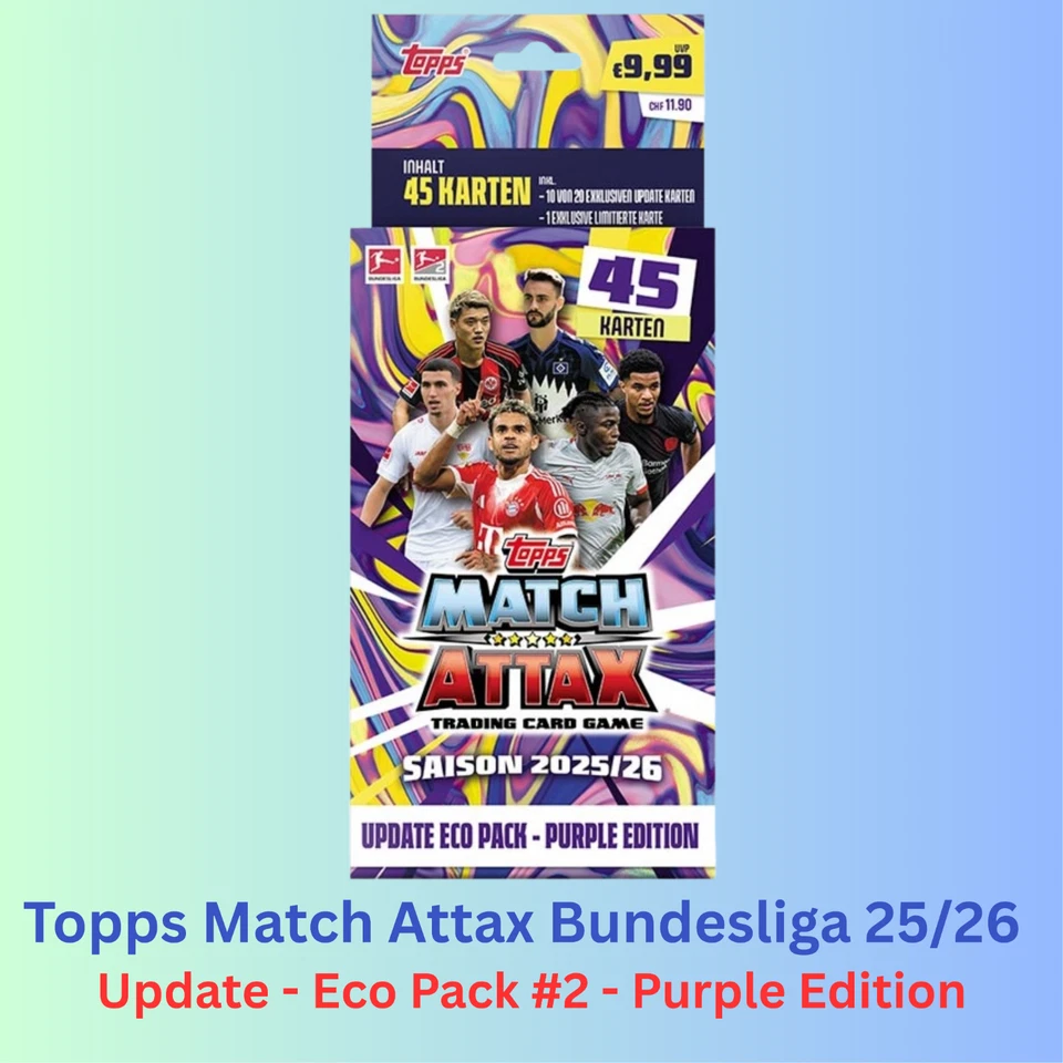 Topps MATCH ATTAX 25/2026 Bundesliga 2025/26 - Update ECO Pack #2 Purple Edition
