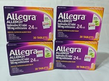 LOT 4 Allegra 24Hr Allergy Relief 180mg - 40 Tablets Each Exp 2/2026