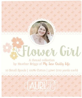 Aurifil - Flower Girl by Heather Briggs 10 Small Spools Assorted