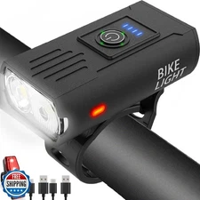Victoper Bike Light, High Lumens Super Bright Bicycle Lights, 6+4 Modes USB R