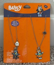 Bluey Best Friends Necklace Set - Orange and Blue