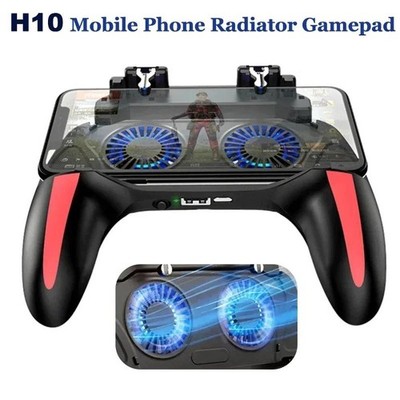 H10 4-Finger Mobile Gamepad with Cooling Fan for iOS/Android