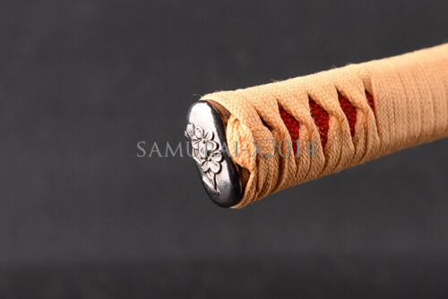 High carbon steel japanese samurai katana sword clay tempered real hamon blade - Picture 4 of 12