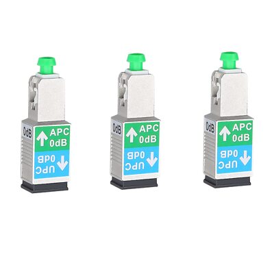 SC/APC Female to SC/UPC Male Fiber Adapter Singlemode 9/125 Hybrid 3 Pack