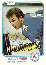 Wally Weir - Signed 1981-82 O-Pee-Chee Card #284
