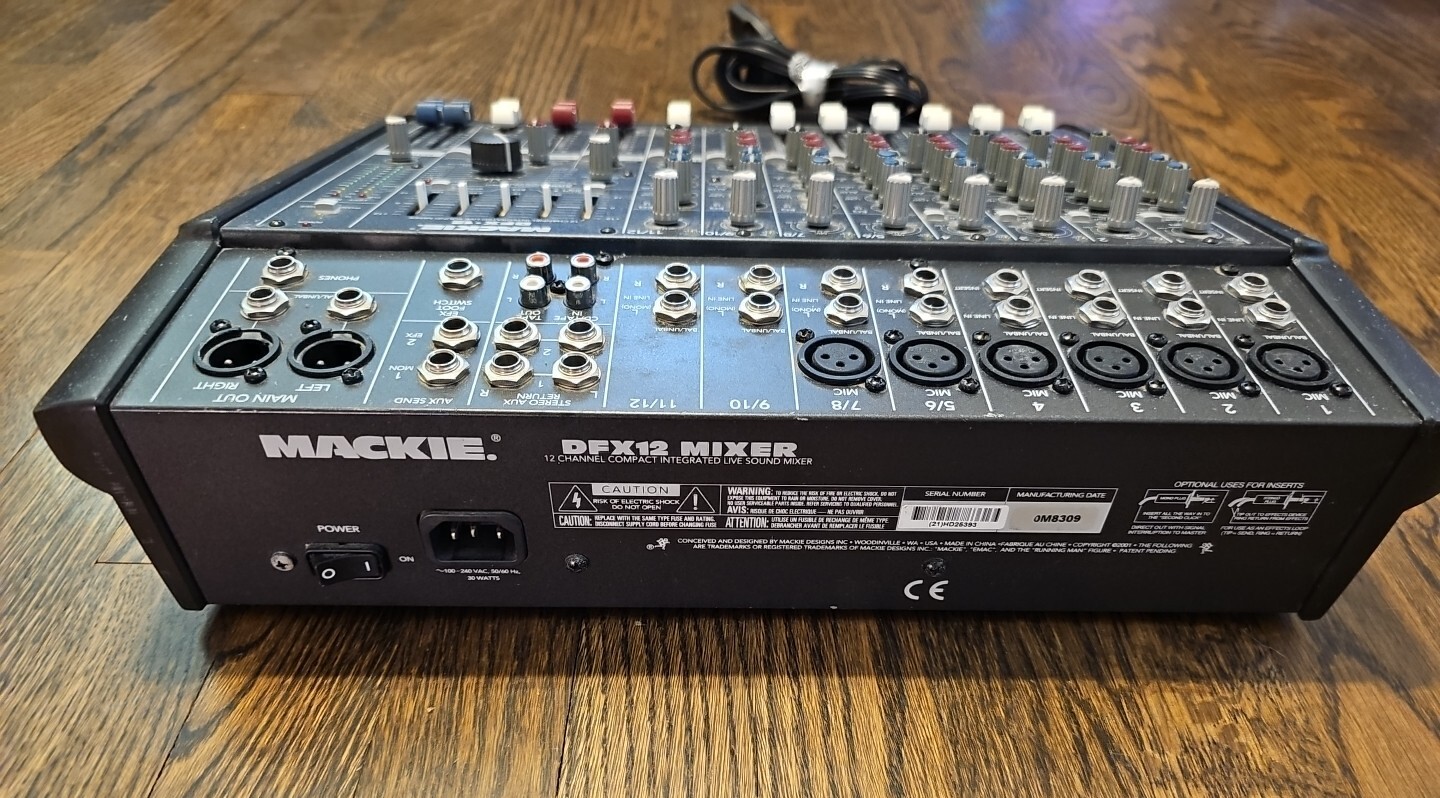 Mackie DFX12 Sound Mixer 12 Channel Compact Integrated Live Sound W