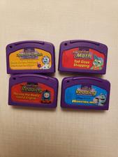 Lot Of 4 Leap Frog LeapPad Game Cartridges spanish english moonsters inc thomas