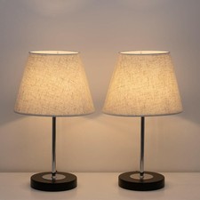 Set of 2 Modern Table Lamps Beside Nightstand Lamps Desk Lamp for Bedroom Office
