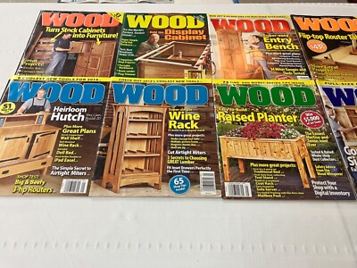 WOOD Magazine by Better Homes & Gardens Lot of 12 Issues-Random Months & Yrs (1)
