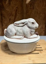 Pottery Craft Small Bunny Casserole Oven To Table Cooking Dish