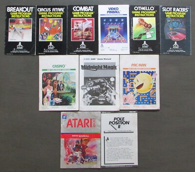 ATARI VCS/2600/7800/XE game system instruction manuals -- you pick -- free ship!