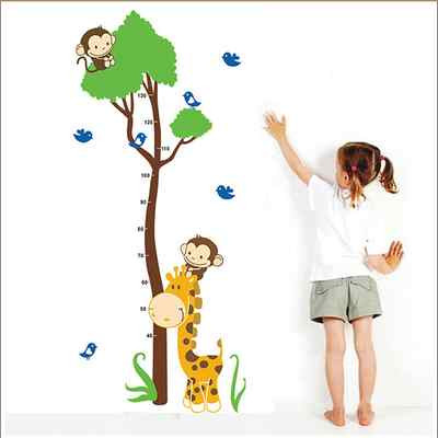 Animal Height Chart Wall Sticker