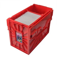 BCW RED Short Comic Book Bin Heavy Duty Stackable Plastic Box Holds 150 Bagged