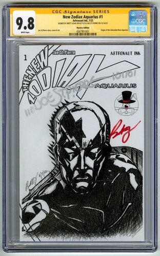 NEW ZODIAX AQUARIUS 1 Cover E CGC 9.8 SIGNED by creator & Brett Azar! Terminator
