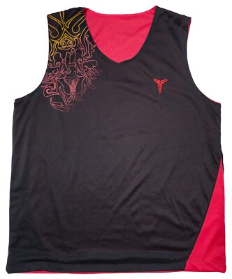 Kobe Bryant Sleeveless Tank Top Men's Black & Red Reversible Top