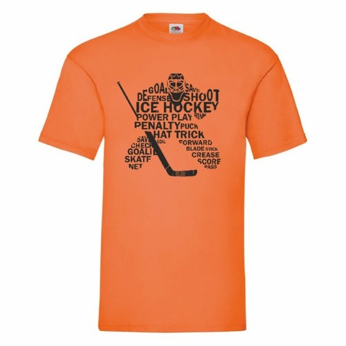 Ice Hockey Typography T Shirt Small-2XL - Picture 24 of 28