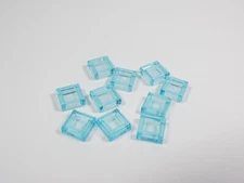 LEGO 10 Trans Light Blue 1x1 Smooth Tiles Plates G11