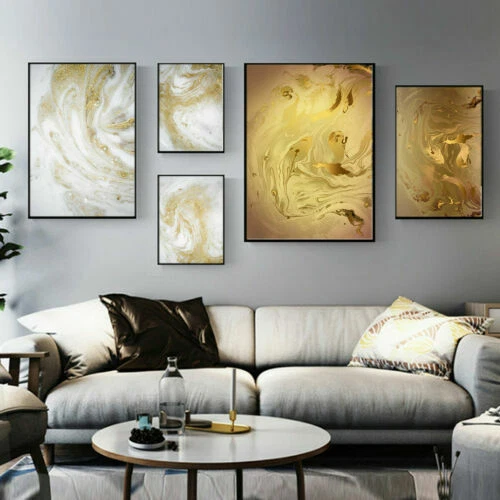 Canvas Art Gold Wall Hangings
