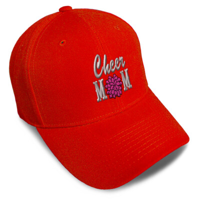 Baseball Cap Cheer Mom Acrylic Mommy Activity Dad Hats for Men & Women 1 Size