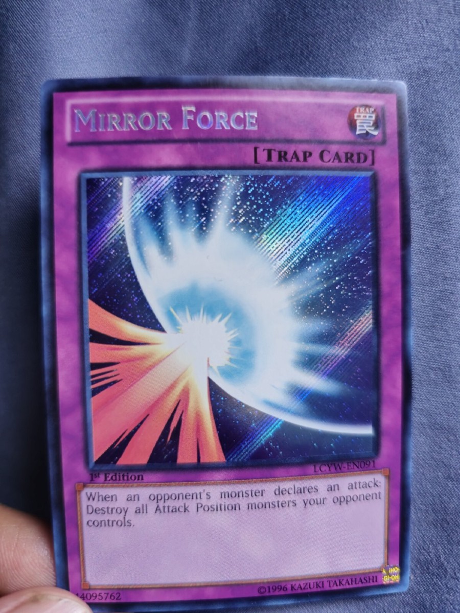 Yu-Gi-Oh! Secret Rare Mirror Force LCYW-EN091 LP- 1st Edition