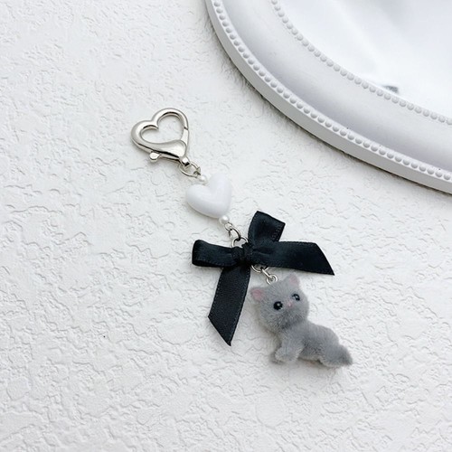 Phone Strap Flocking Cat Phone Lanyard Cat Cell Phone Charm Jewelry Gift - 第 5/21 張圖片