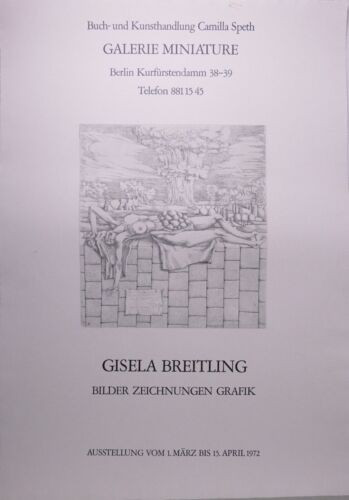 Gisela Breitling Berlin 1972 Plakat 76x 54 cm GT-73 - Zdjęcie 1 z 10