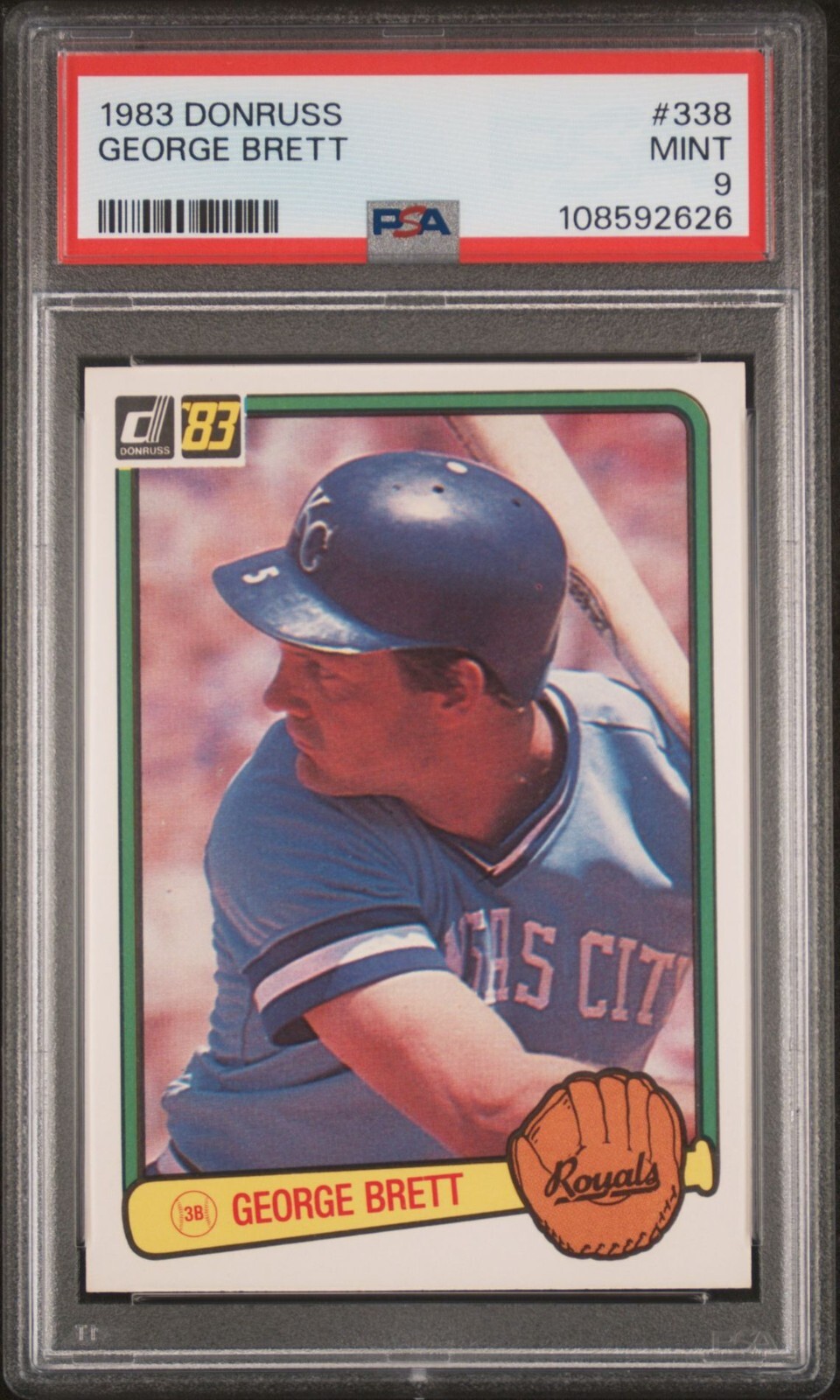 Freshly Graded! PSA 9 MINT GEORGE BRETT 1983 DONRUSS #338 ROYALS HOF
