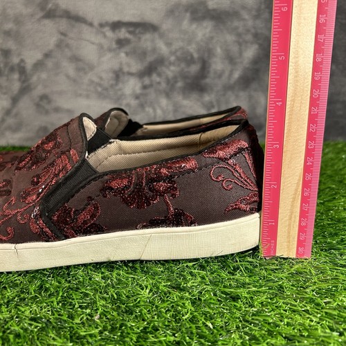 Naturalizer Marianne Womens 9.5 Red White Floral Shoes Sneaker Casual Slip On - Picture 5 of 15