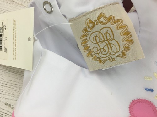 Beaufort Bonnet Company Brady Button In Dress Wand Embroidery Girls Sz 12 18 M - Picture 6 of 11