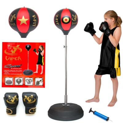 Kinder Freistehend Boxen Punch Ball-Set Handschuhe Junior Weihnachten Spielzeug