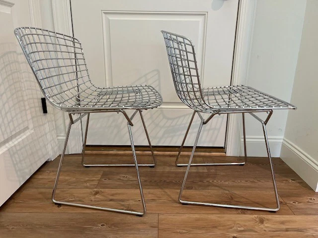 Knoll Bertoia Chrome MCM Side Chairs 4 years old - Image 3 of 4