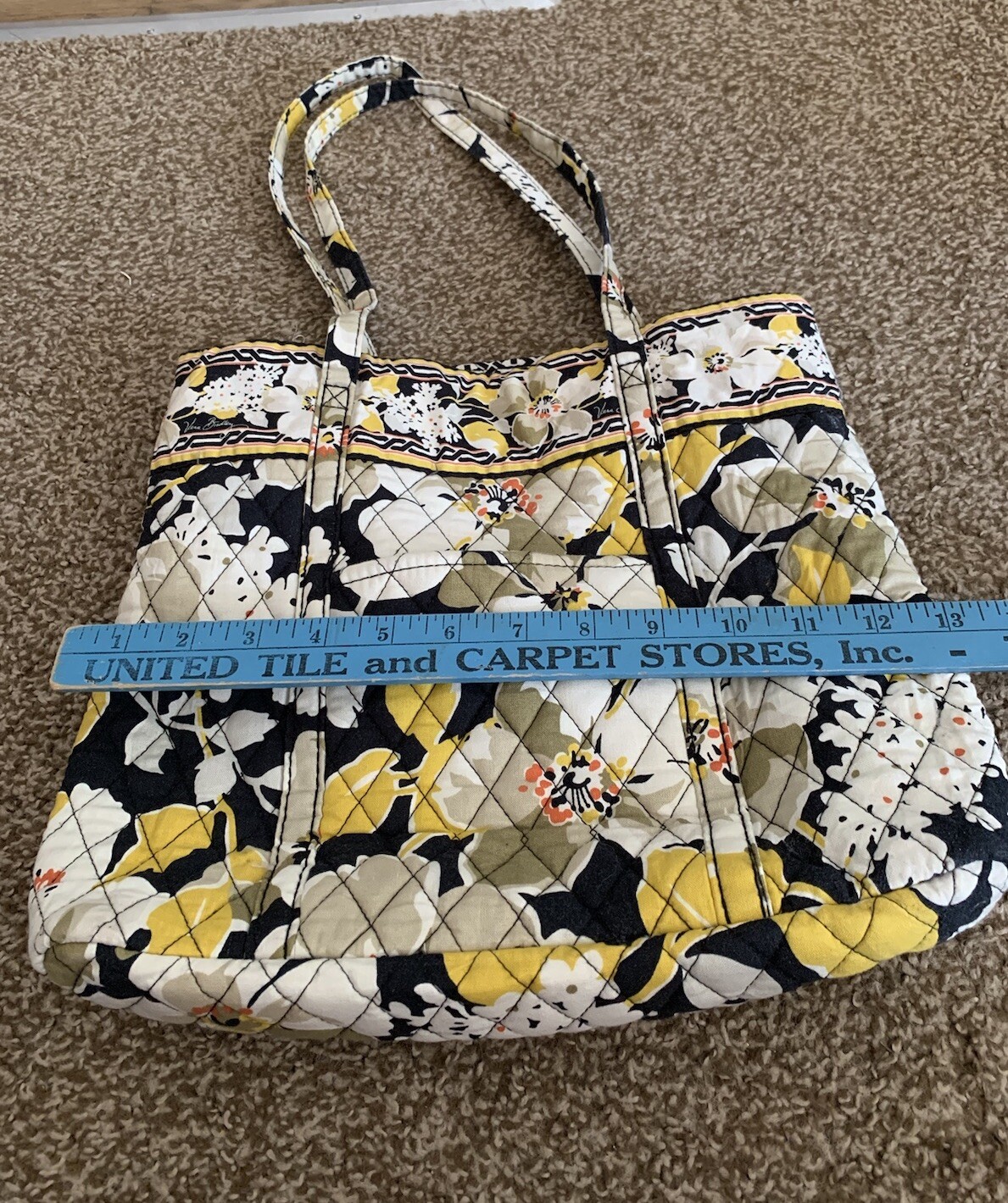 Vera Bradley Retired Dogwood Floral Pattern Shoulder Tote Market Shopping Bag