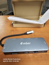 USB-C Hub USB 3.1 Adapter 4K HDMI Dock LAN VGA SD Card Reader. USB-C port Laptop