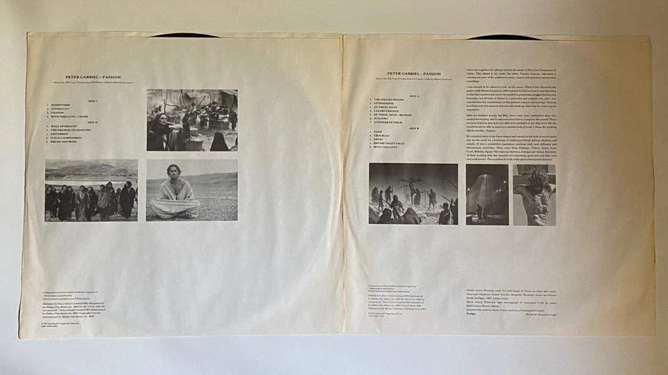 Peter Gabriel - PASSION Last Temptation Of Christ 2 LP/Geffen 1989 GHS 24206 NM - Image 4 of 4