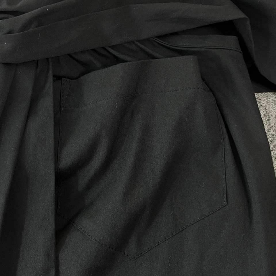 Jean Paul Gaultier Dress Women 10 Black Sleeveless Collared LBD Pockets Art Goth - Image 3 of 4