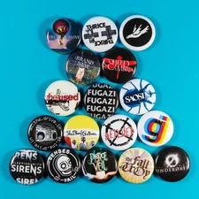 Post-Hardcore Bands 1" Button Pin Set (17 Pins) Circa Survive, Thrice, Underoath