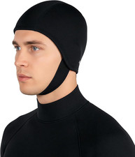 Neoprene Diving Hood for Men Women, Thermal Wetsuit Hood Swim Cap with Chin Stra